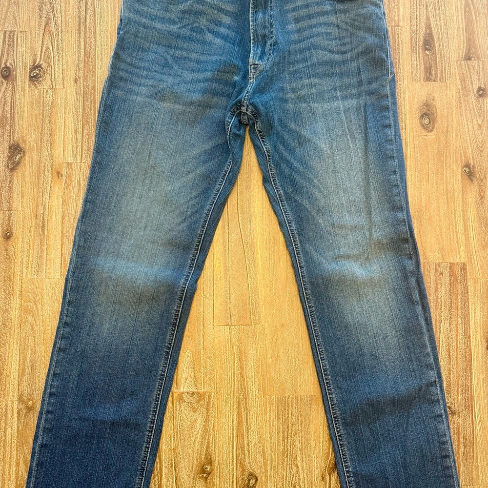 Express Men's Slim Straight Jeans in Blue